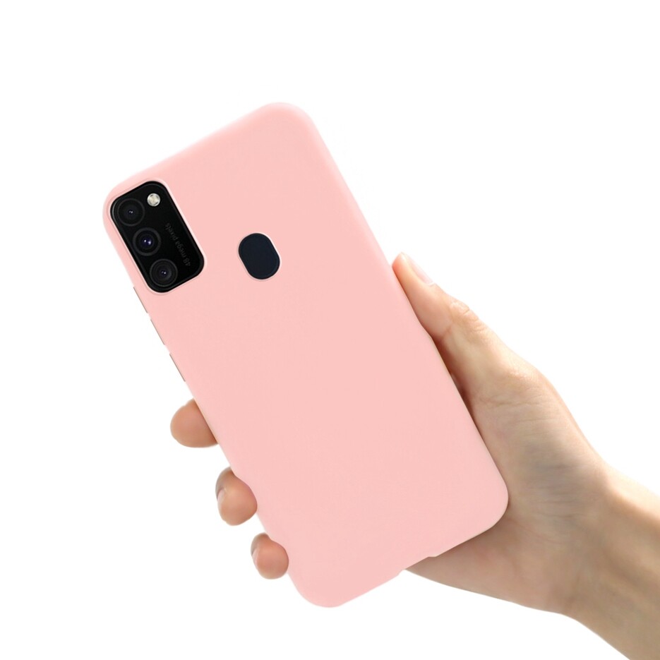 For Samsung Galaxy M21 Case SM-M215F Cute Plain Candy Phone Cases