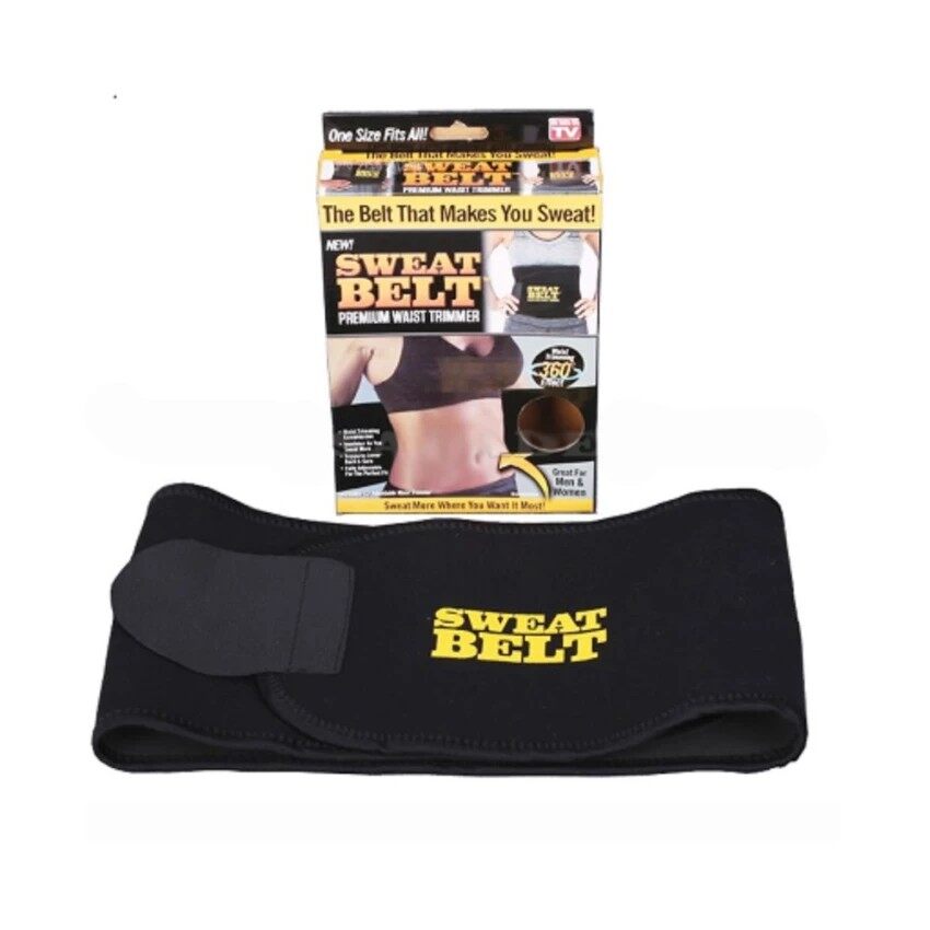 Đai nịt bụng giảm mỡ Sweat Belt (Đen), dáng chuẩn eo thon, hiệu quả nhanh, không đau không rát