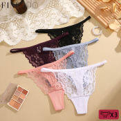 FINETOO 3-in-1 Lace Thong Panty for Women