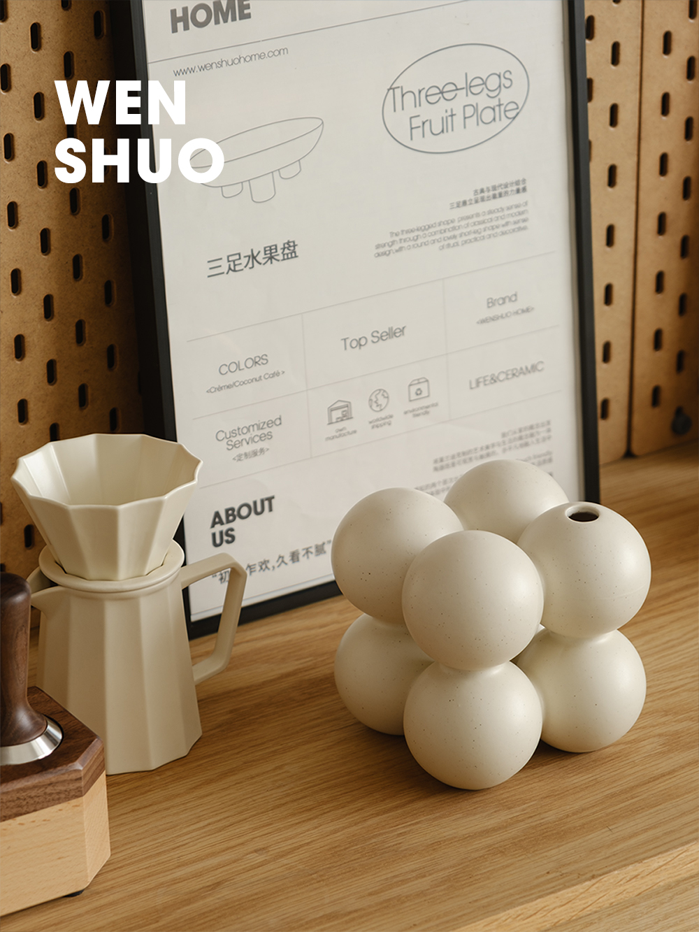 Cubeball Ceramic Vase,Nordic Flower Vase Home Decoration, Vases for Wedding Decor WENSHUO HOME ราคา 1,206 บาท*ส่งฟรี