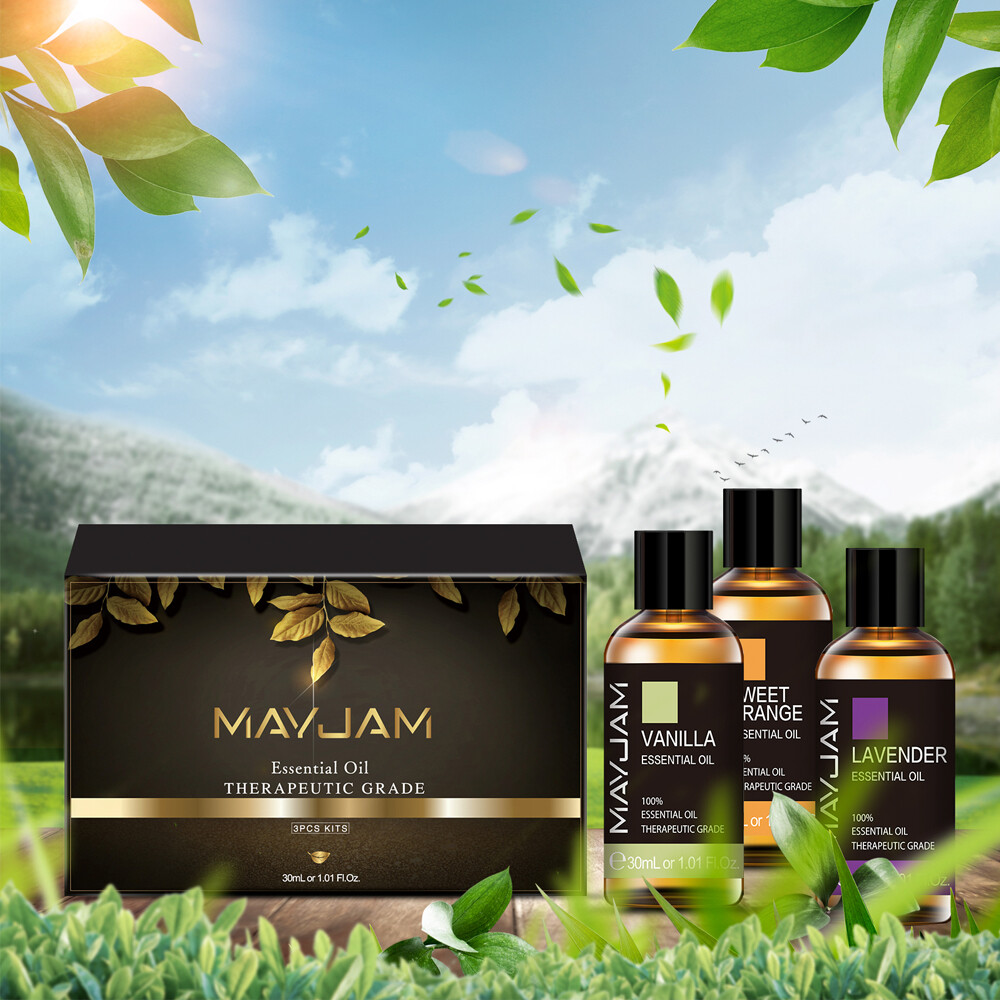 Gambar MAYJAM Soul Spa essential oil Sets lavender vanilla orange 30ML essential oil kits For home office aromatherapy Gift Box