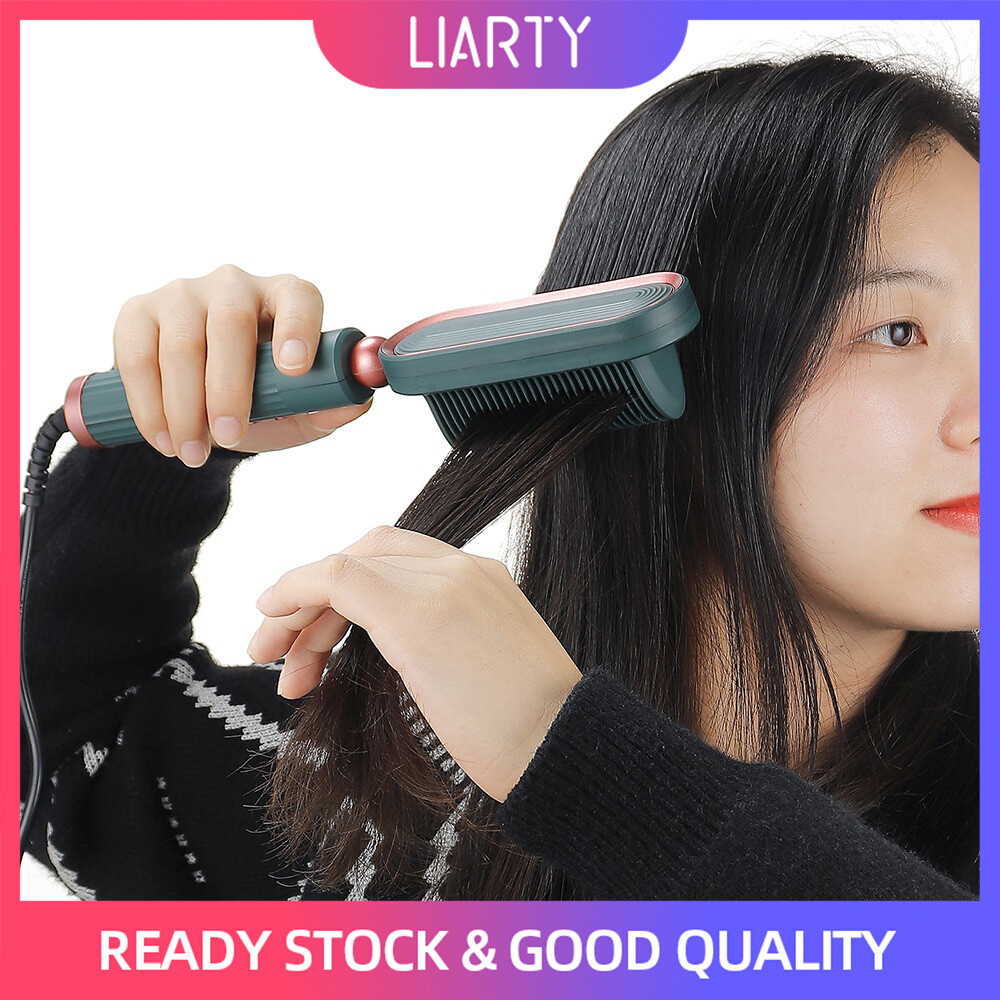 Gambar LIARTY 2 In 1 Straight Hair Comb   Curler Dual Anti scald Layers Variable Heating Temperature