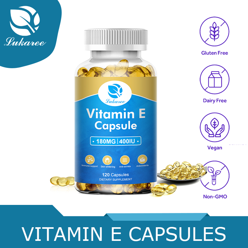 Vitamin E Capsule 400IU Supports Skin Whitening Anti