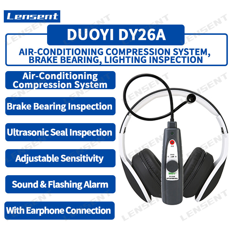 Lensent máy dò rò rỉ siêu âm duoyi dy26a đầu dò 420mm máy phát hiện rò rỉ bụi nước khí áp suất chân không khí máy dò rò rỉ khí áp suất báo động phát hiện rò rỉ khí áp suất