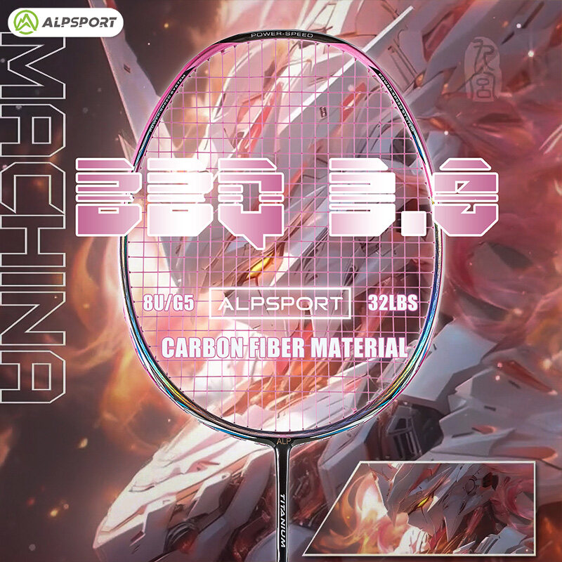 Alp bbq3.0 T700 8U Nhanh Chóng Rebond Trục bóng đèn chuyên dụng Tấn Công Màu Hồng VỢT CẦU LÔNG Max 30lbs Dễ Dàng Để Sử Dụng Cá Tuyết 100% Ban Đầu 100% Carbon Sinh Viên Vợt Mới Bắt Đầu Người Mới Bắt Đầu Chuyên Nghiệp Chuyên Nghiệp Trước
