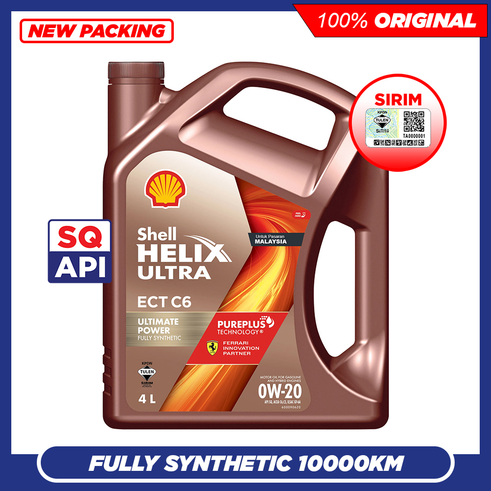 Untuk Pasaran Malaysia) SHELL HELIX ULTRA ECT 0W20 SQ C6 Fully