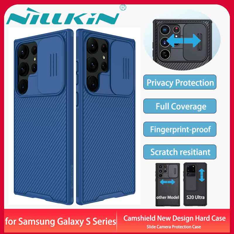 Nillkin for Samsung Galaxy S25 S24 S23 S22 S21 S20 Plus Ultra FE Case Slide Camera Protection Back Cover Privacy Protecting Casing Fashion Hardcase