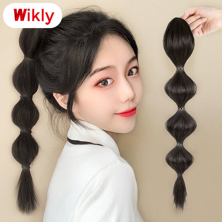Gambar Wikly Cute Lantern Braid Wig Fake Braid with Natural Luster Women Fashion Hair
