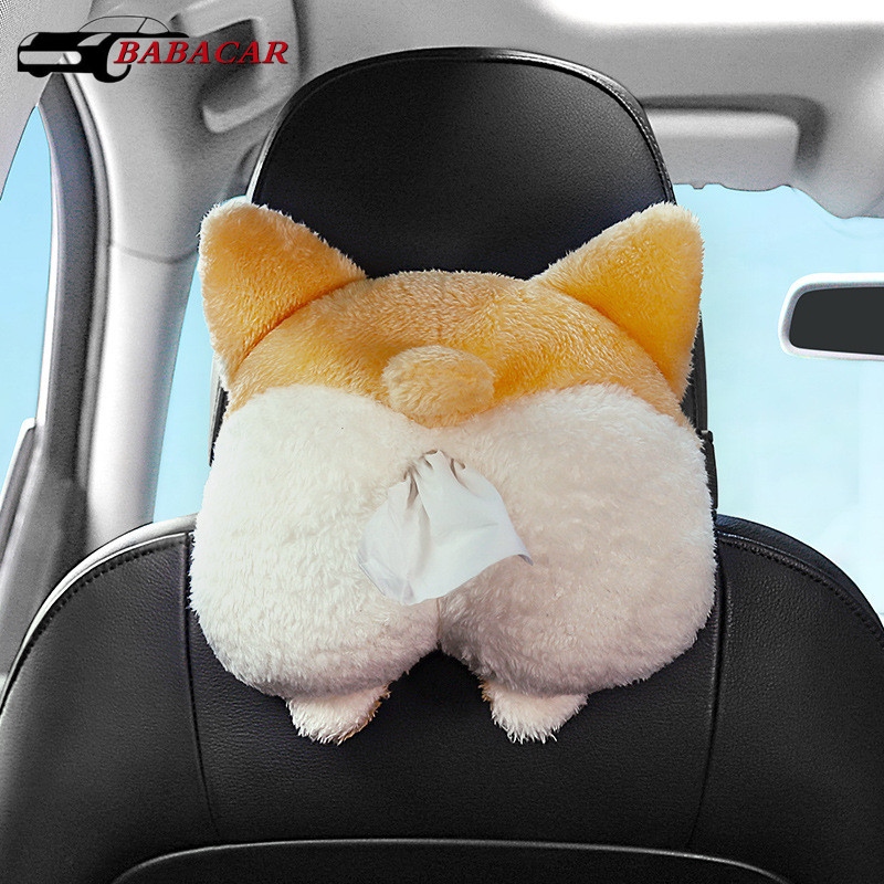 Gambar CW 1PCSCorgi Ass TissueSoftPaper Napkin Case Cute Animals Cat Paper BoxesNapkin Holder forSeat