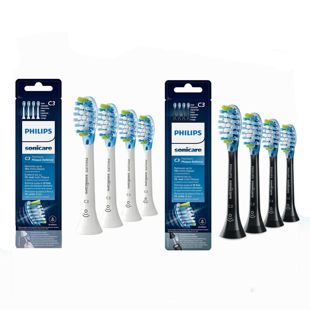 Tương thích với chính hãng Philips Sonicare C3 đầu thay bàn chải đánh răng, hx9044/65, gói 4