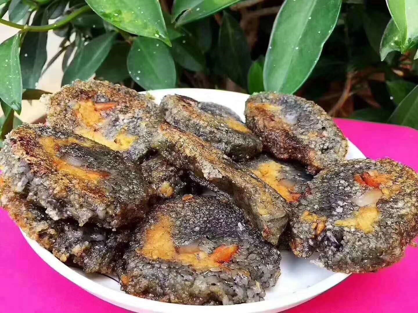 Gambar Yunnan specialty funing bamboo rice stem black rice bag big long green beans fresh reed convenient fast food very popular small waxy reed