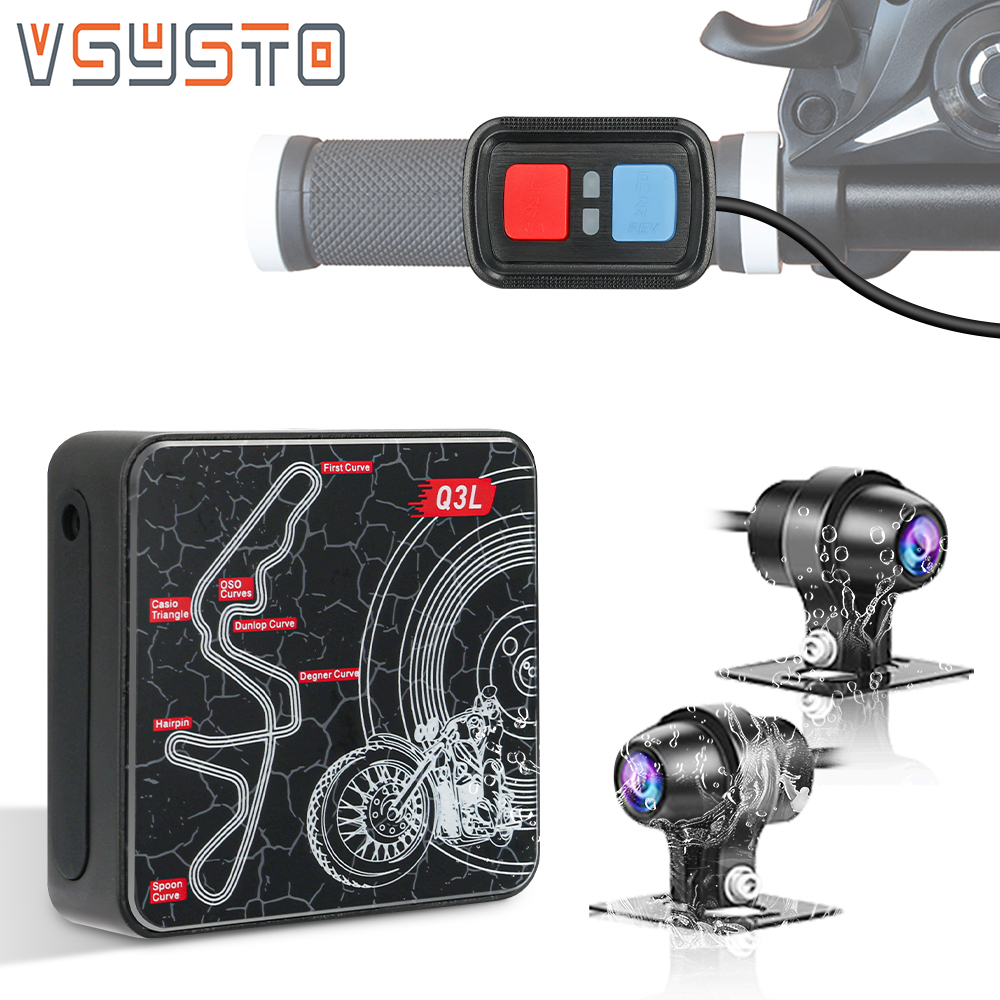 VSYSTO Motorcycle Dash Cam Q3L with Full HD 150° High-Quality 1080P Sony 307 Camera support 5GHz WIFI Parking Mode GPS Tracking ราคา 3,547 บาท*ส่งฟรี