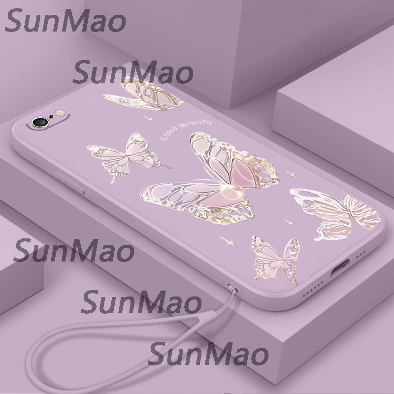 Camera protection iPhone 6S phone case shell butterfly shell new