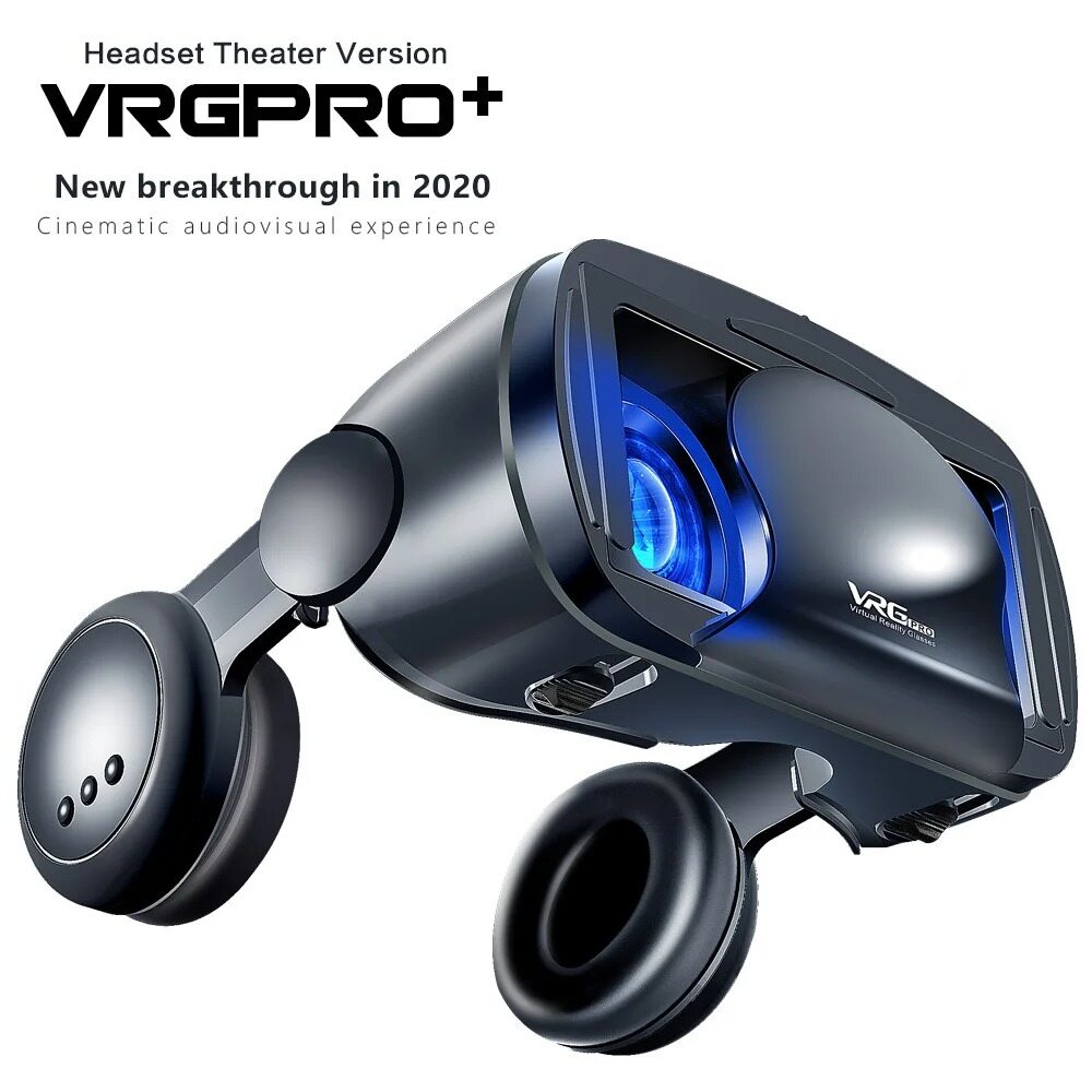 VR VRG PRO plus + Mini VR Glasses 3D Glasses Virtual Reality Glasses VR Headset For Google cardboard with headphone earphone ราคา  488 บาท*ส่งฟรี