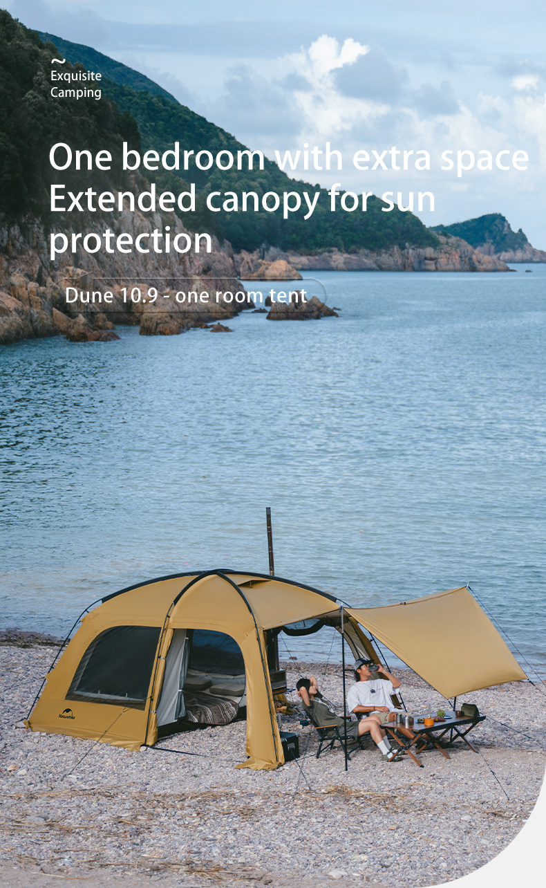 Naturehike outdoor camping dune 10.9 tent one bedroom one living room large space 4-6 person family tent · v35