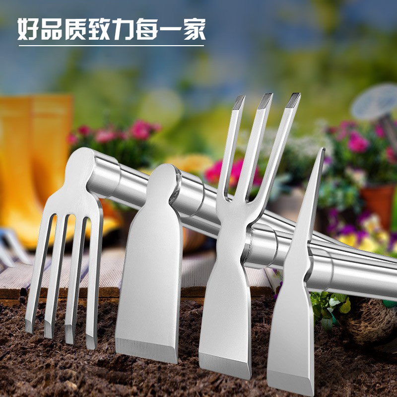 Dụng cụ làm vườn bằng thép không gỉ cuốc nhỏ hộ gia đình làm đất đào đất