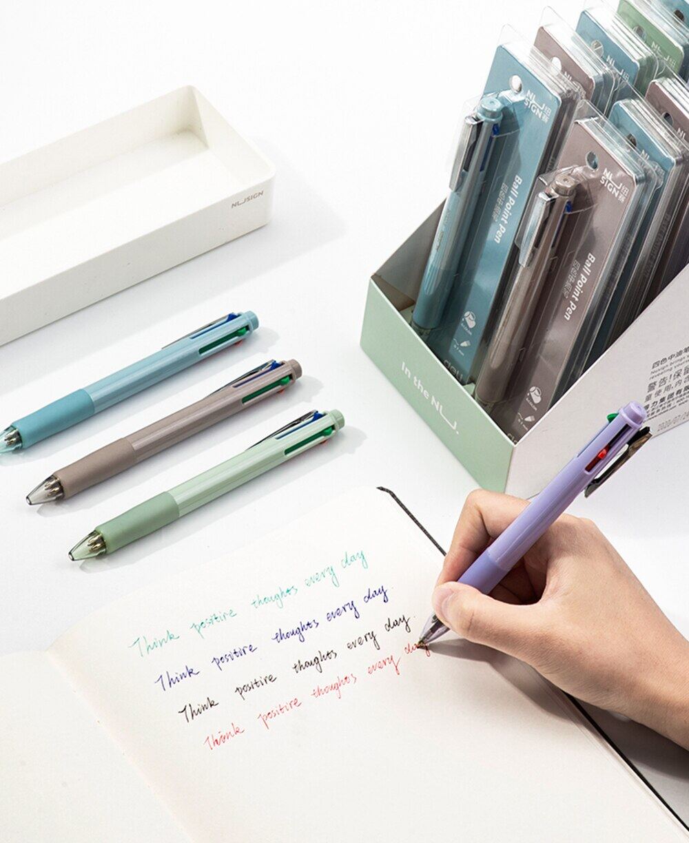 1/510 x Ballpoint Pen Stationery Writing Students Match Ink CA Stick Blue C9C3 