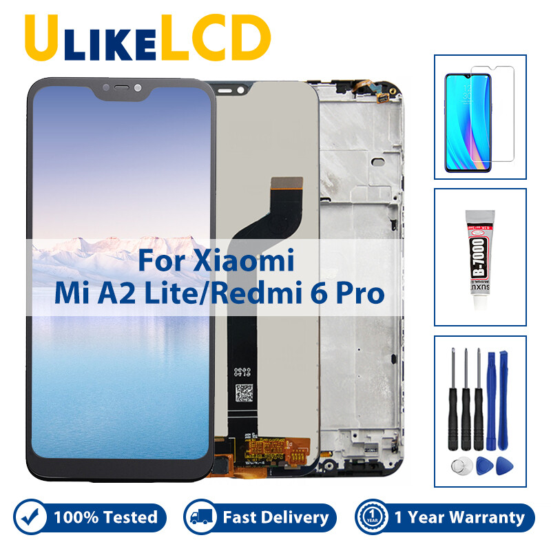 Màn hình lcd 5.84 inch cho xiaomi mi a2 lite màn hình cảm ứng thay thế cho xiaomi redmi 6pro màn hình có khung