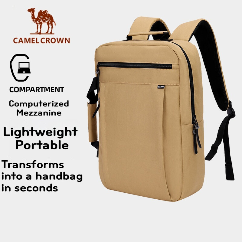 Camelcrown Túi Đeo Vai sức chứa lớn ngoài trời Túi đựng máy tính xách tay nhẹ Túi Công Sở máy tính xách tay sinh viên giản dị Túi leo núi