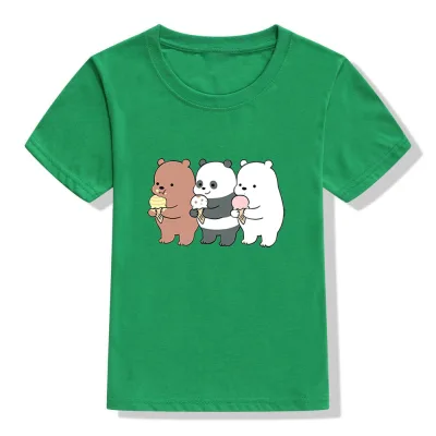 We Bare Bears Print Kids T Shirts Cute Cartoon Girls Boys Short Sleeve 2021 Summer Unisex Casual Tops Tee (9)