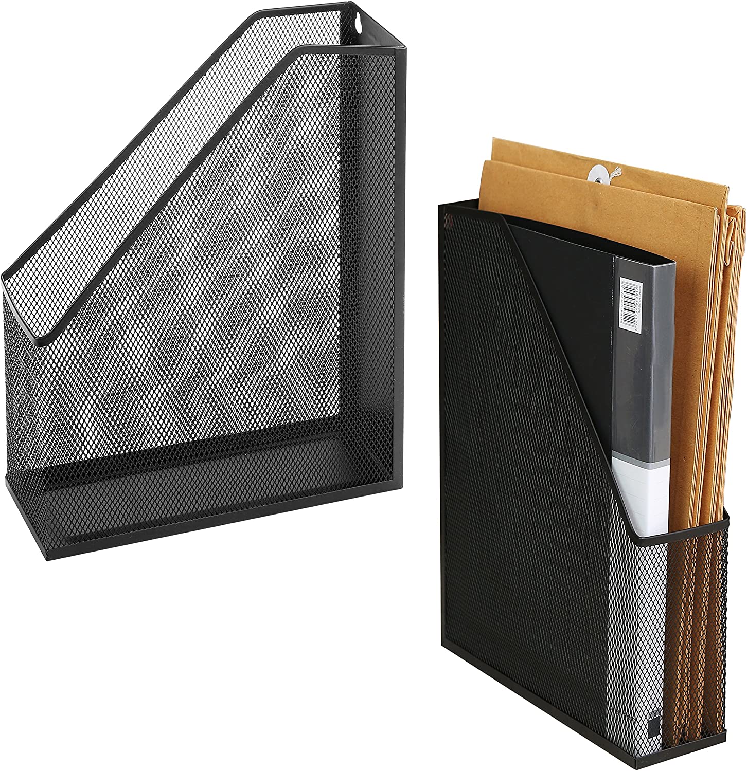 Wire Mesh Wall Mounted or Freestanding Document Rack, Magazine and File ...