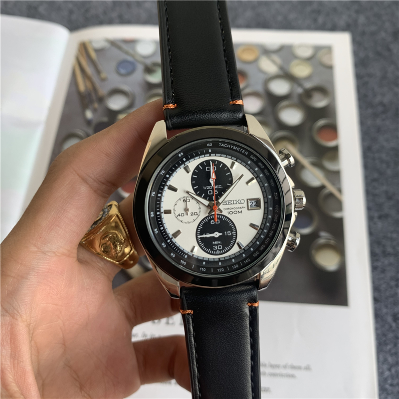 Ready Stok! Jam Tangan Pria Original Seiko 5 Kuarsa Otomatis Bercahaya Jam  Tangan Tahan Air untuk Pria Hitam Enam Jarum Kalender Tanggal Tali Kulit  Jam Tangan | Lazada Indonesia