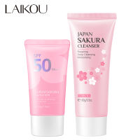 LAIKOU Kem Chống Nắng Chống Nước Sakura Nhật Bản Chống Tia UV SPF50 Kem Chống Nắng Làm Trắng 50G