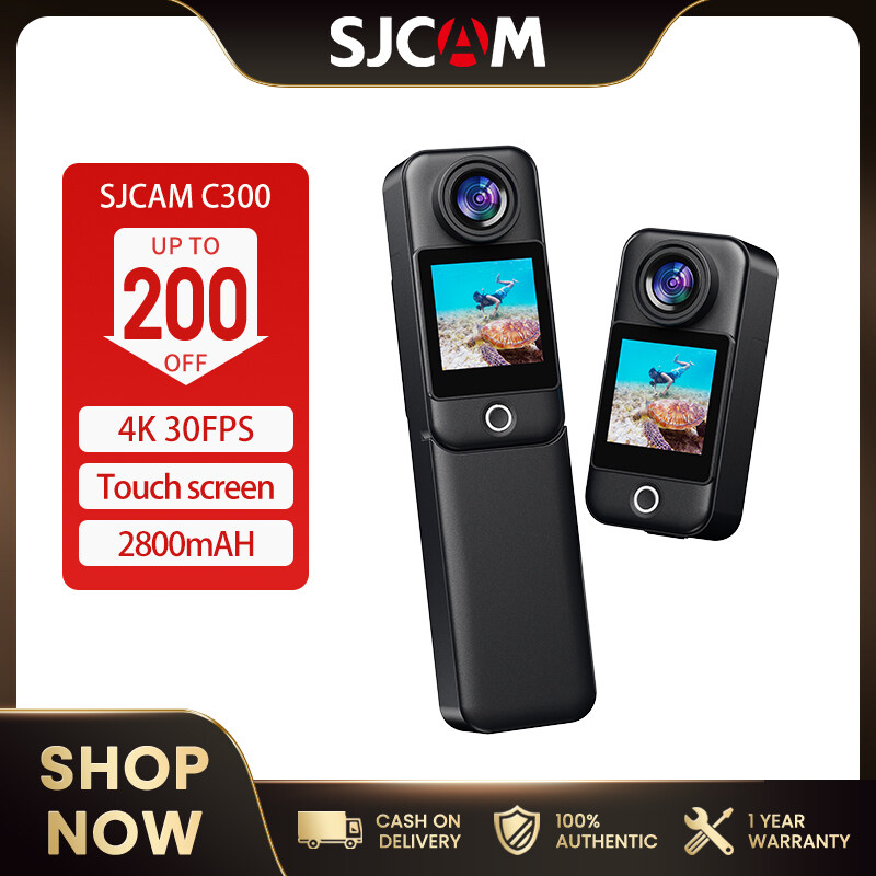 SJCAM C300 4K 6-Axis GYRO Action Camera WiFi Thumb Touch Control Dual Screen for Live, Driving recorder, Motorcycle riding, Sports DV Cam
