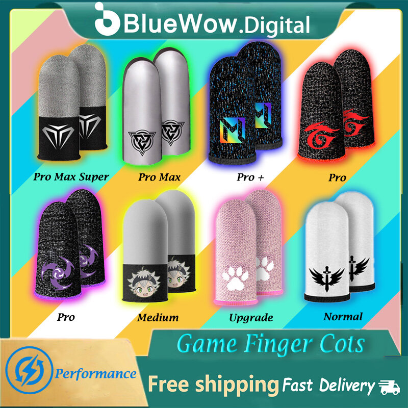 BlueWow Finger Cots Collection 72 Sub-categories of Game Finger Cots Superconducting Silver Fiber Finger Cots 72 Choices Anti-sweat and Breathable Suitable for PUBG Touch Screen E-sports Game ราคา 8 บาท*ส่งฟรี