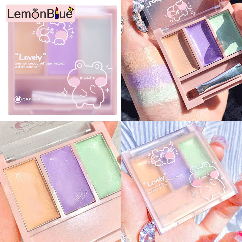 Gambar 3 Colors Concealer Palette for Different Face Marks Color Correcting Makeup Cosmetics Concealer Palette for Different Face Marks Color Correcting Face Foundation Base Moisturizing 3 Colors