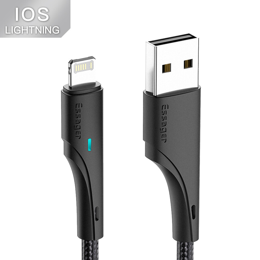 Essager USB Cáp cho iPhone 14 13 12 11 Pro Max XR XS 8 7 6S 5 cộng với dây sạc nhanh cho sạc iPhone 