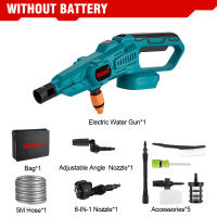 Onevan 200bar 6-in-1 động cơ điện không chổi than Máy rửa áp lực cao 3 bánh răng xe súng phun nước trong vườn cho Makita 18V Pin súng phun