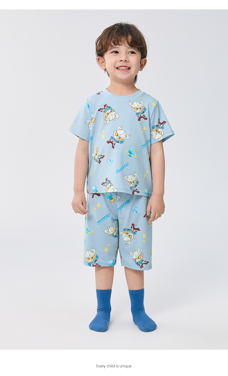 balabala Ultraman Ip Kids Pajama Set Summer Airconditioned Wear Boy Home Wear · v2