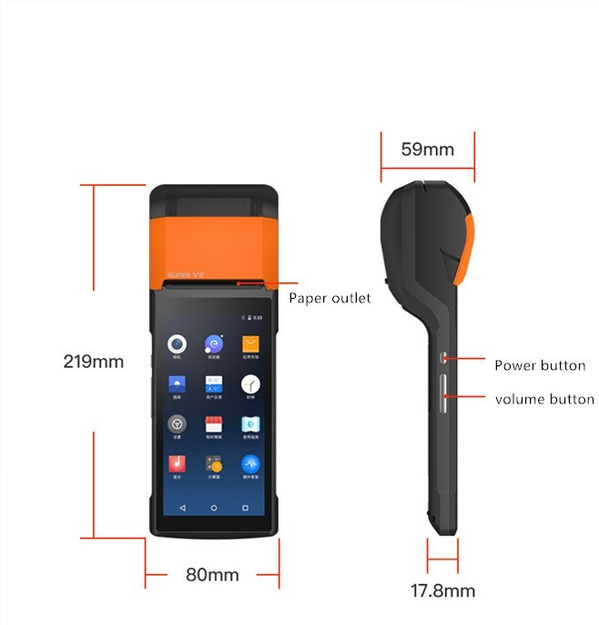 Handheld Android Inclouding Printer Android Handheld Portable Smart Mobile 58mm Thermal Printer 4G / WIFI ...