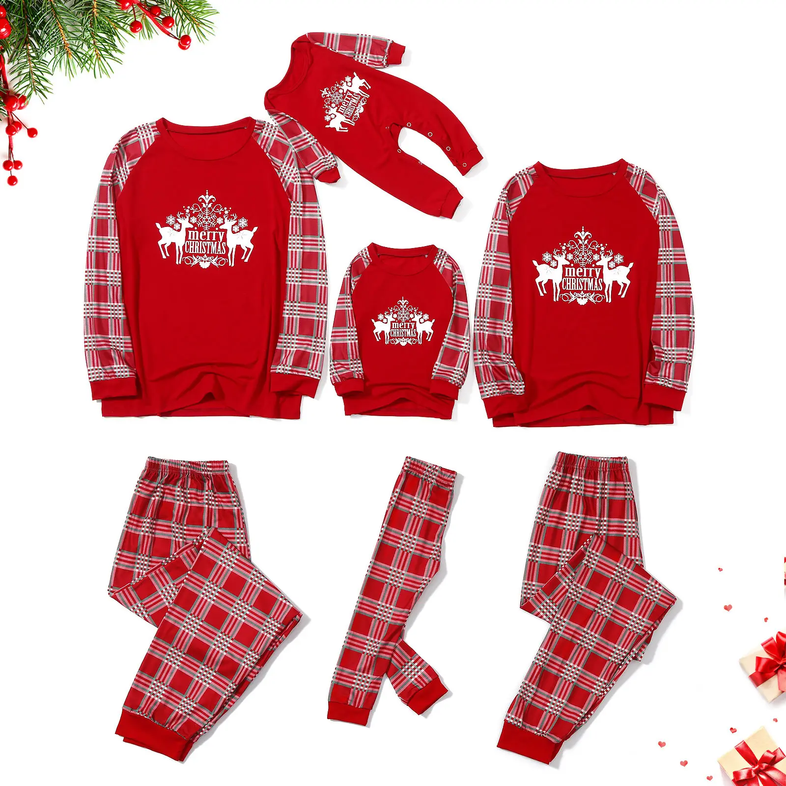 baby's first christmas family pajamas