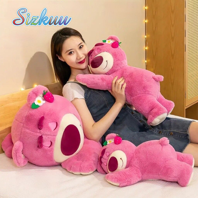 Sizkuu mới dâu nằm Gấu Thú nhồi bông gối con gấu dễ thương Đồ chơi búp bê story4 Disney lotso gấu búp bê dâu ngủ lớn