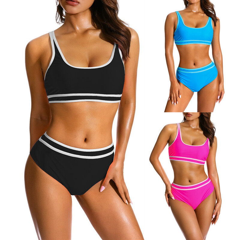 Girls high hot sale neck bikini