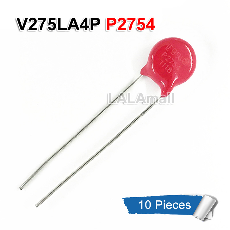 6-Pack Radial Lead Voltage Dependent Resistor – AC 275V S14K275, 350V DC, 4500A Peak Current, Epoxy Coated For Surge Protection