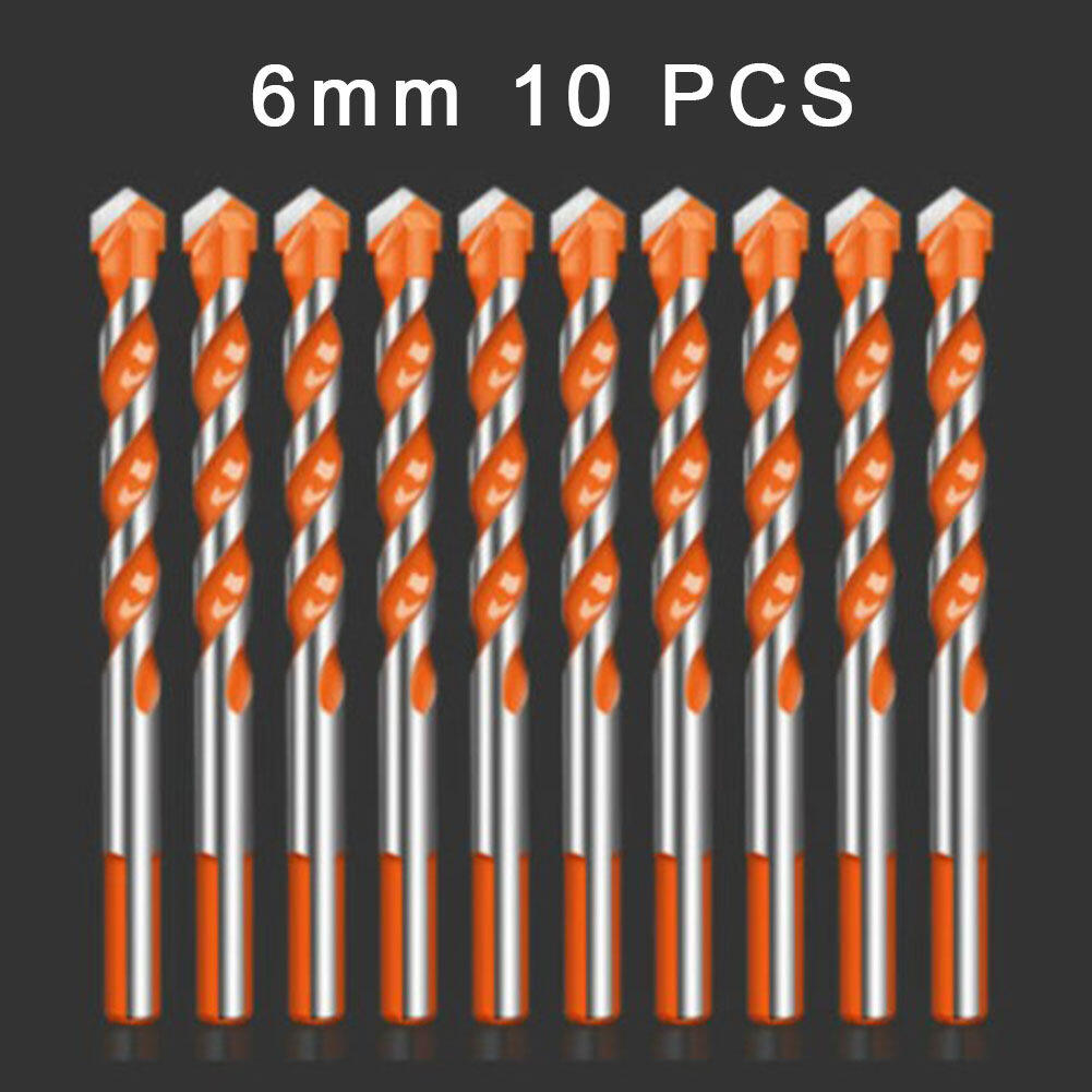 Thoahome 10 Cái 6Mm Máy Khoan Gốm Đa Chức Năng Tam Giác Xử Lý Overlord Khoan Khoan Kính Bit Sắt Khoan Tường Kim Loại Đèn Pin Mũi Khoan