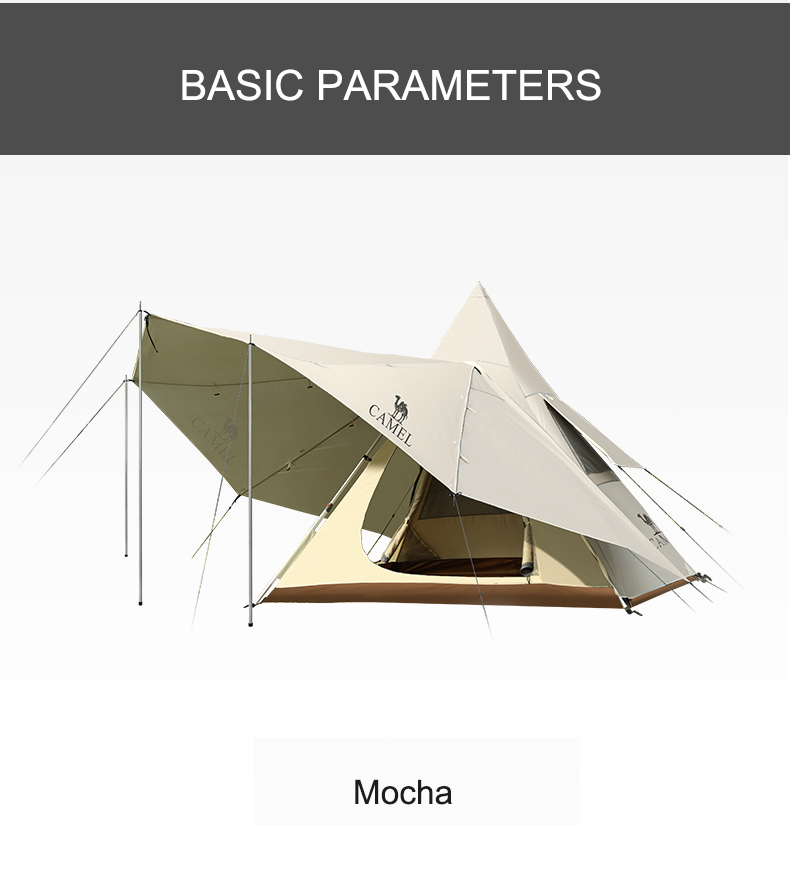 CAMEL CROWN Outdoor Exquisite Camping Tent Portable Folding Indian Pyramid Automatic Tent · v23