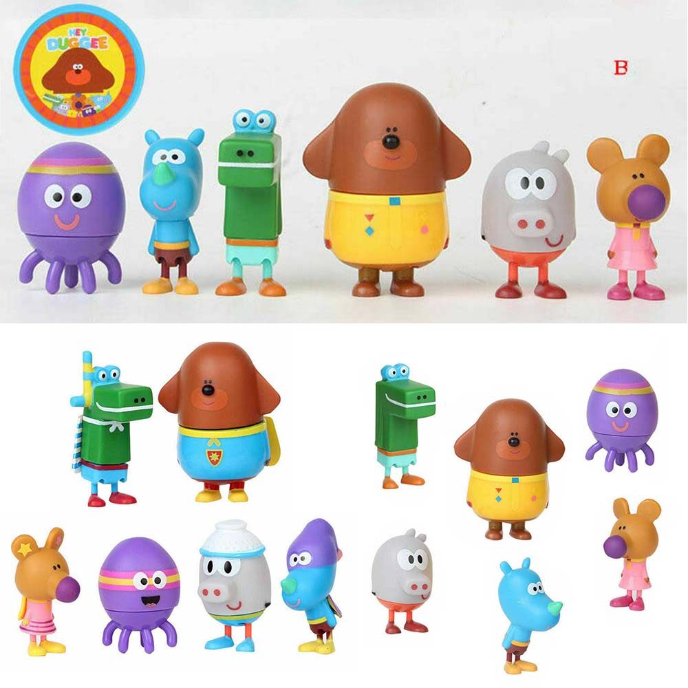 Details about   Hey Duggee Action Figure Toy Crocodile Happy Squirrel Octopus Betty Doll 6Pcs 
