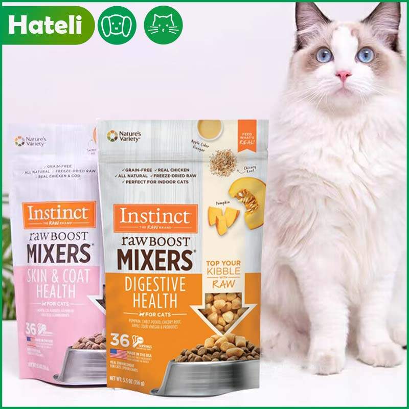 Instinct Cat Freeze Dried Food High Protein Shiny Hair Grain Free Rabbit Chicken Flavor Food for Kittens Cats 156/170g