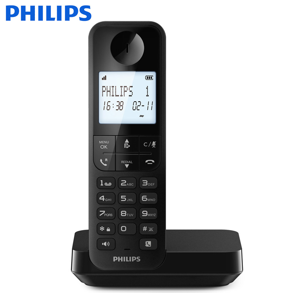 อุปกรณ์มือถือและแท็บเล็ต Philips D270 โทรศัพท์ไร้สายดิจิตอล 1.7GB DECT โทรศัพท์ไร้สายเสริมประสิทธิภาพ 