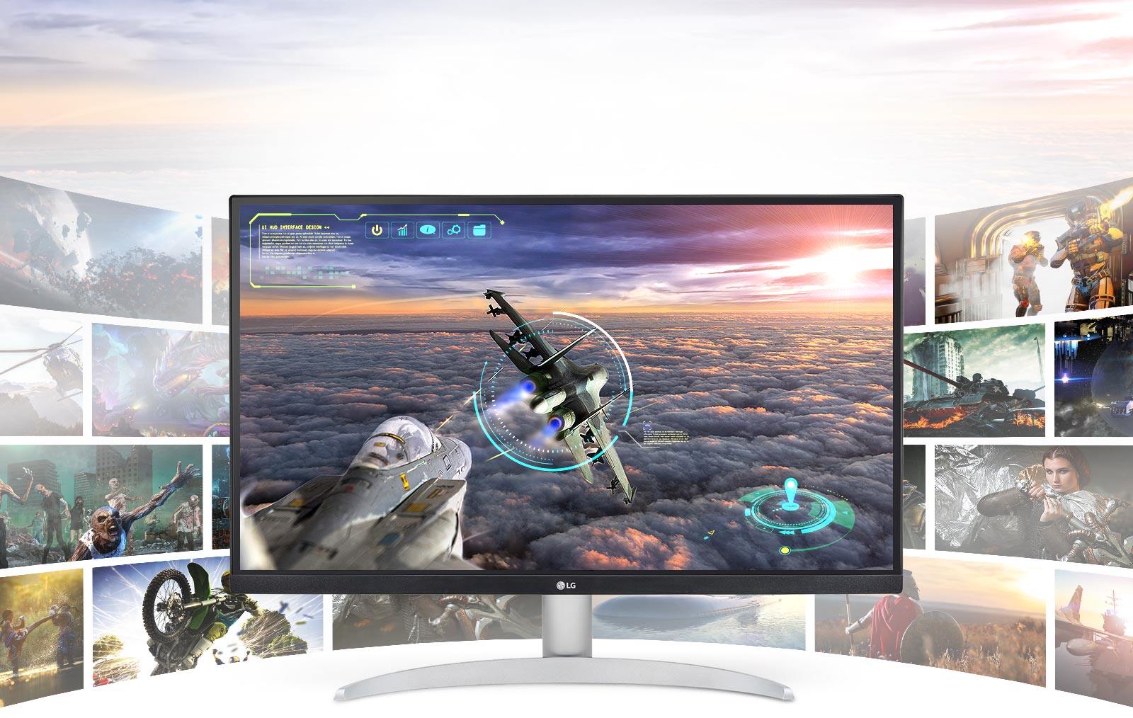Gaming scene with exceptional clarity, and details in LG UHD 4K display
