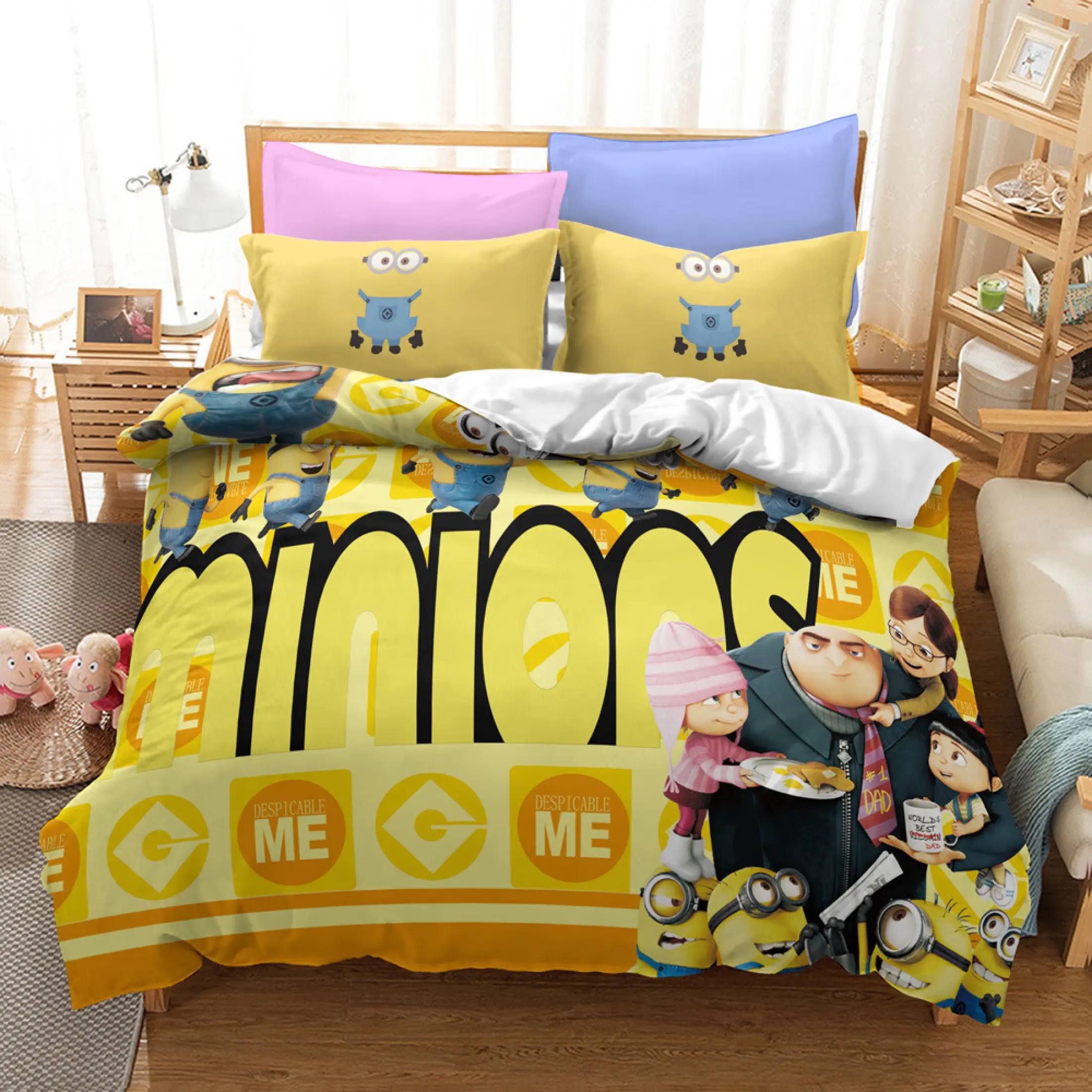 Gifts Bedclothes Bed Linens Bedding Set, King Size Despicable Me Bedding