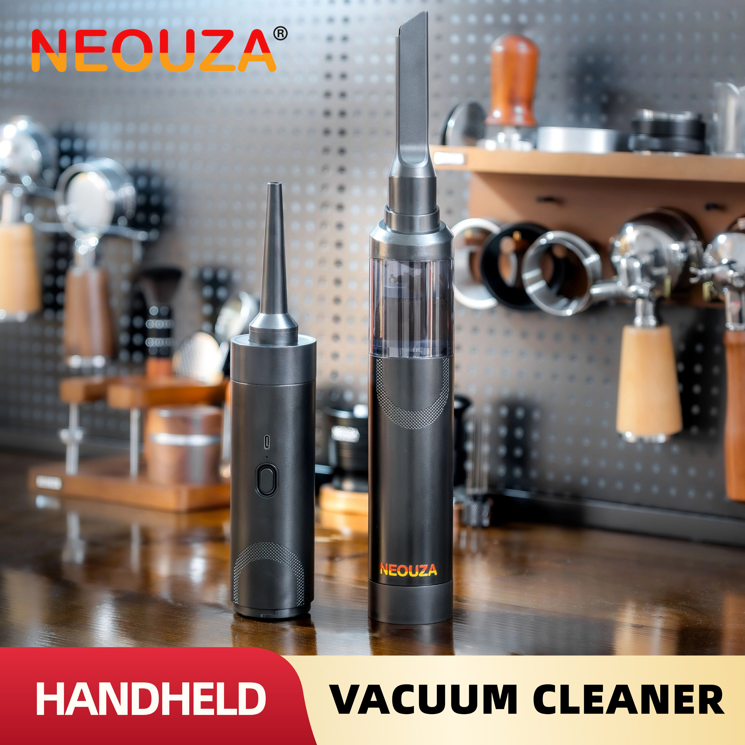 NEOUZA Handheld Vacuum Cleaner, Coffee Powder Dust Cleaner, Bar Counter Brush,Coffee Brush, High Suction Mini Home Appliances Cleaning Tools ราคา 480 บาท*ส่งฟรี