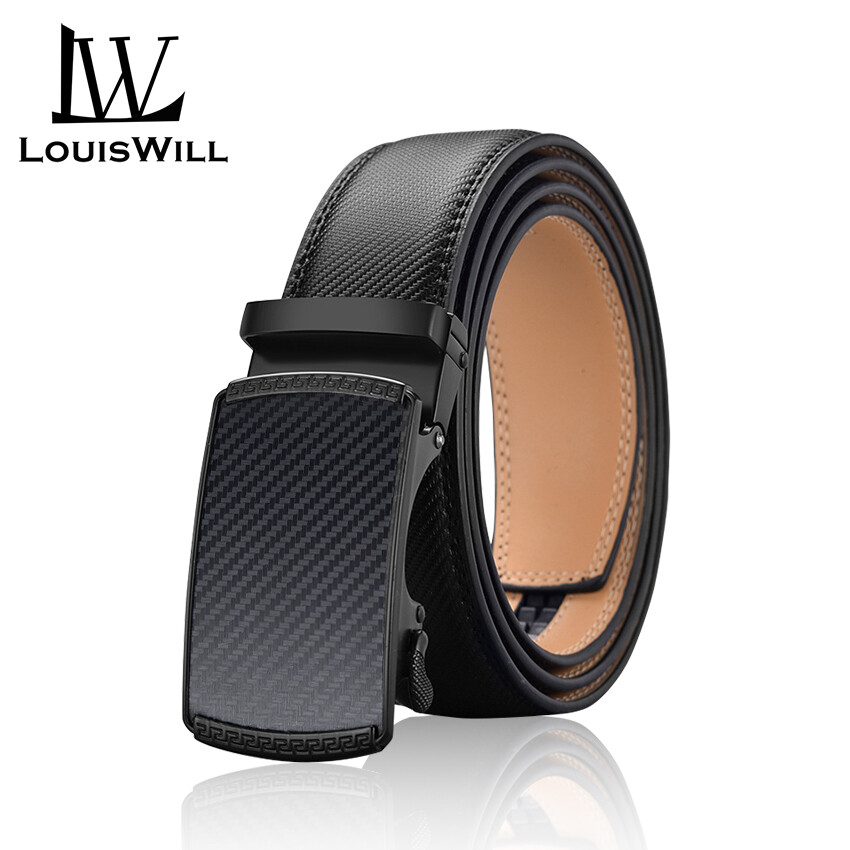 LouisWill dây thắt lưng Thắt Lưng Nam Thắt Lưng Nam Thời Trang Thắt Lưng Da Thật Cho Nam Thắt Lưng Họa Tiết Thắt Lưng Khóa Tự Động Dây Đeo Doanh Nhân Chất Lượng Cao Sang Trọng Thương Hiệu Thắt Lưng Nam Cho Nam thắt lưng da