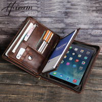 Hiram Cow Leather LapTop Cover FOR Macbook Pro Air 13 iPad Pro 13/12.9/11 Portfolio File Folder  Organizer Travel Business Office Document Laptop Cases
