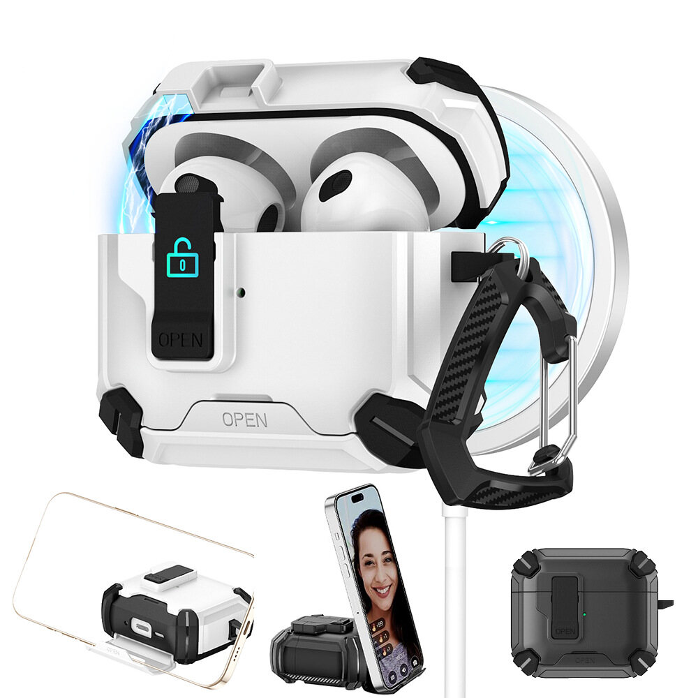 Airpods4 protective case for Apple earphones, Airpods Pro2 stand protective case, elastic cover, magnetic suction case ราคา 228 บาท*ส่งฟรี