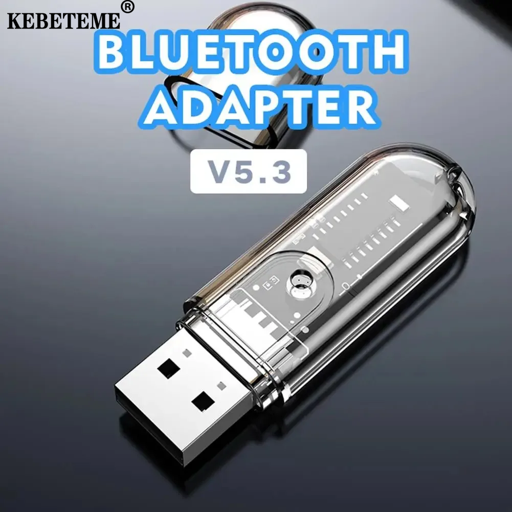 KEBETEME USB Bluetooth Transmitter Receiver Adapter Wireless Music Stereo Receiver for Car Speaker Connector ราคา 41 บาท*ส่งฟรี